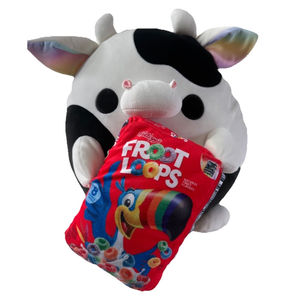ZURU Snackles 14" Plush DAISY THE COW Kellogg's Froot Loops Wave 2‎ EUC